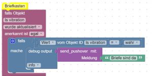 Briefkasten smart machen, ioBroker script