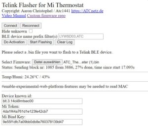 LYWSD03MMC mit custom firmware flashen